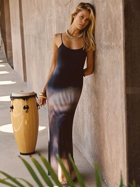 12th Tribe Amora Multi Mesh Maxi Dress